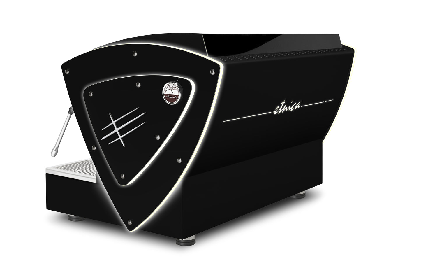 ETNICA EVOLUTION - ALL BLACK MATT WITH DOUBLE LED SIDE / ORCHESTRALE COFFEE MACHINE