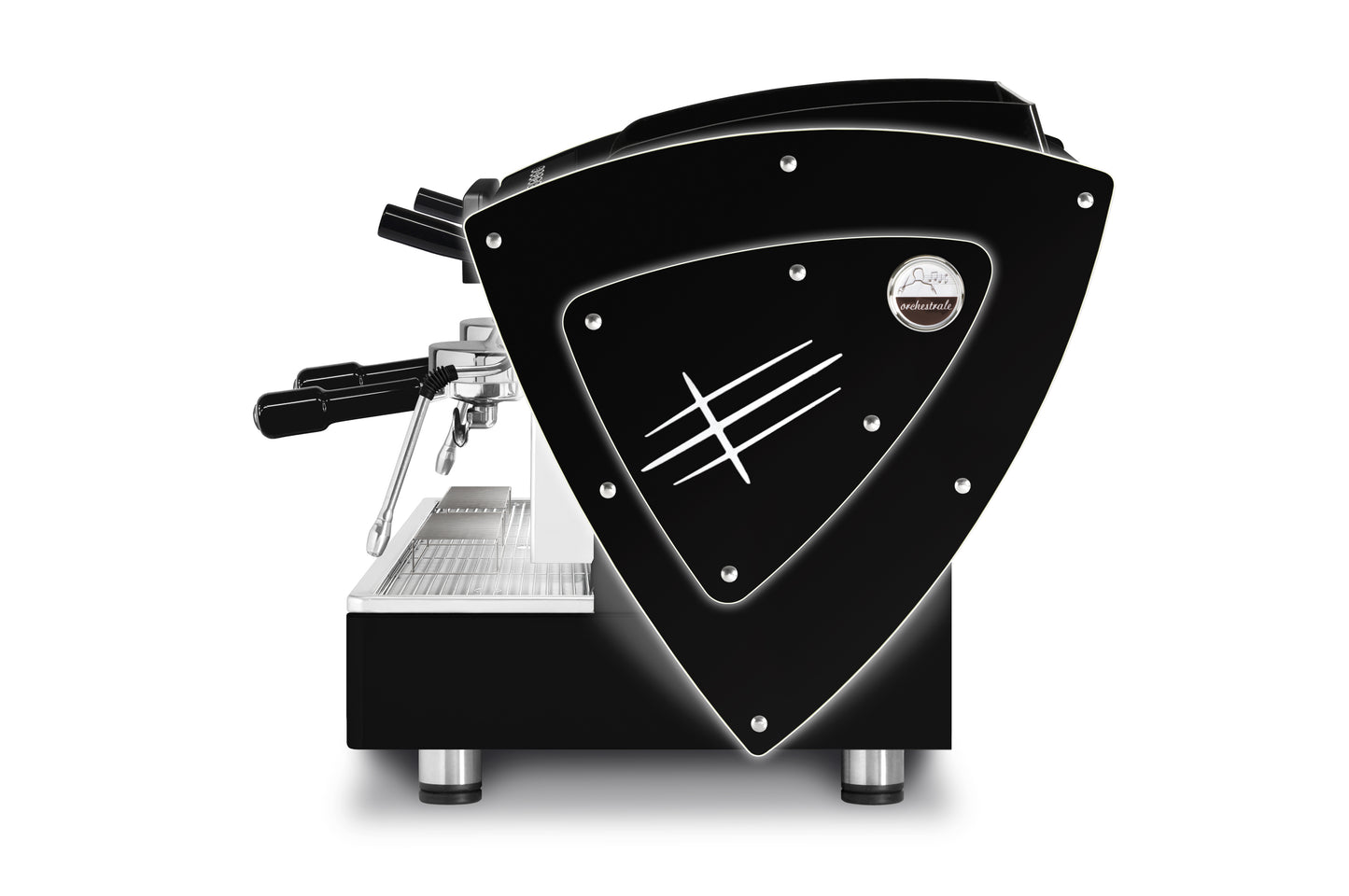 ETNICA EVOLUTION - ALL BLACK MATT WITH DOUBLE LED SIDE / ORCHESTRALE COFFEE MACHINE