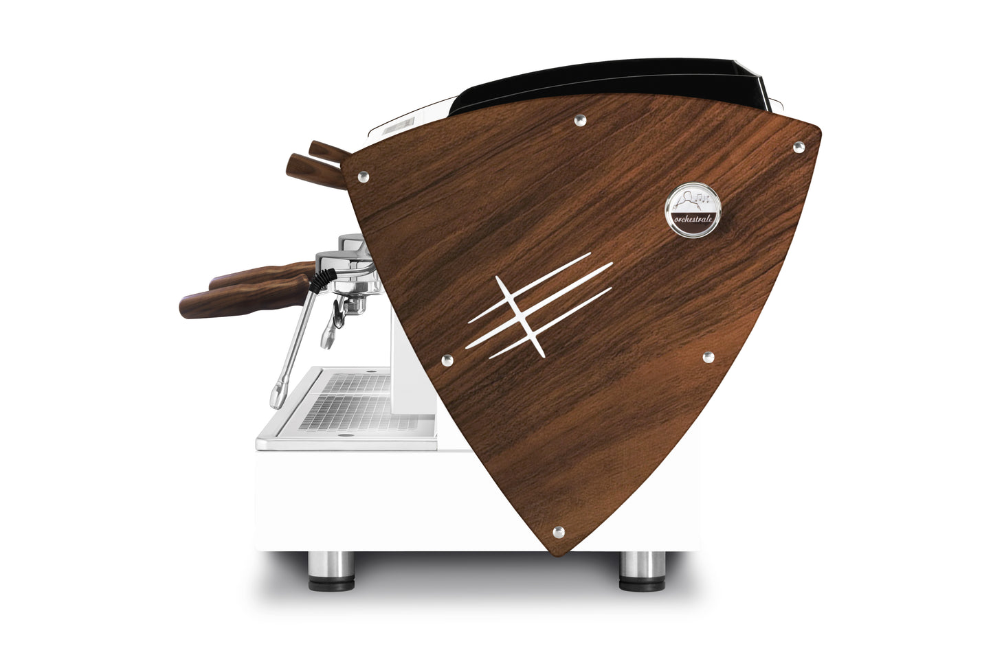 ETNICA DISPLAY TT - ALL WHITE WITH WOOD SIDES - ORCHESTRALE COFFEE MACHINE