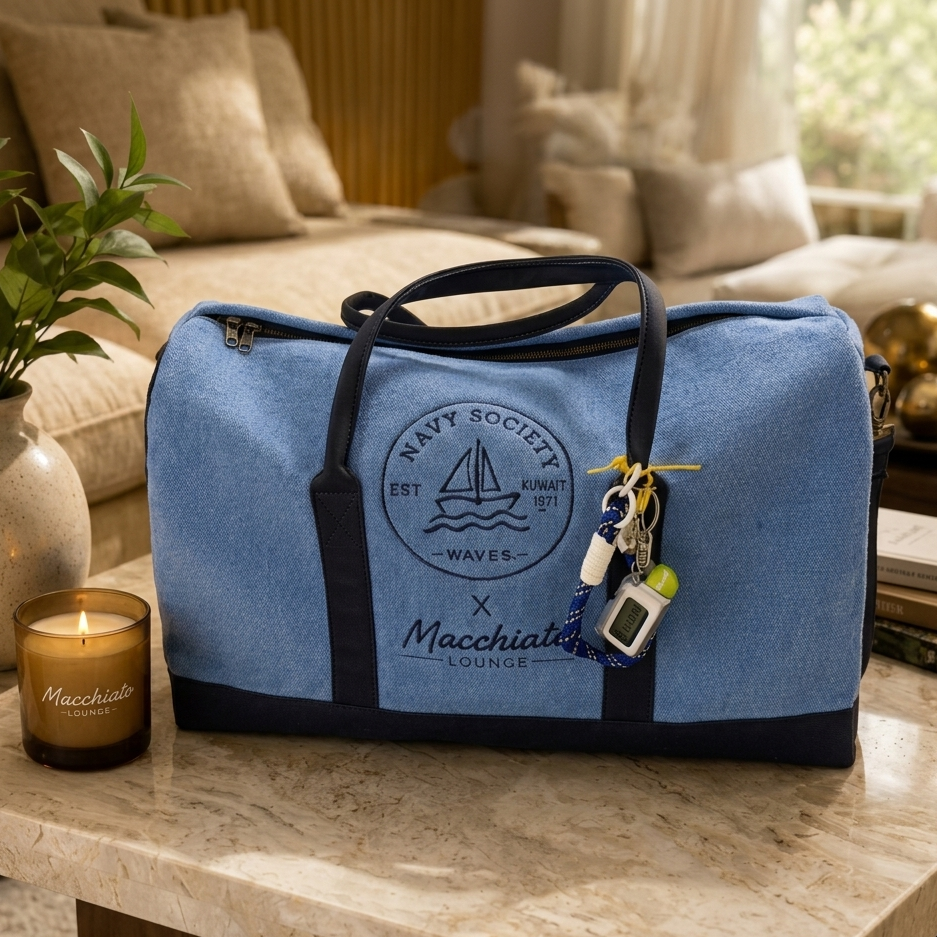 Navy Society & Macchiato Lounge (Collaboration) Bag