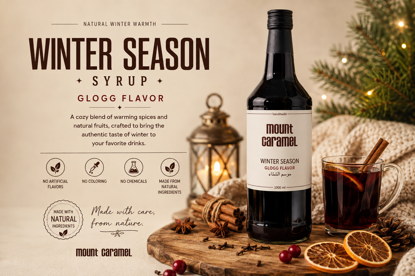 NATURAL WINTER SEASON (GLOGG) SYRUP 1000 ML