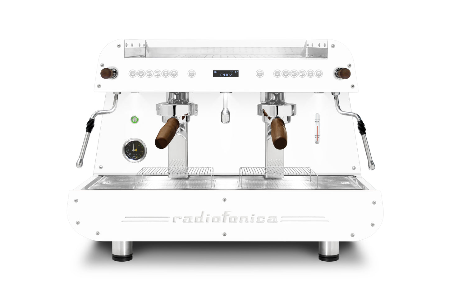 RADIOFONICA 2GR Display with PURGE button ALL WHITE WITH NUT KIT ORCHESTRALE