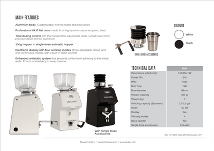 H 64 GRINDER BLACK  - ASCASO