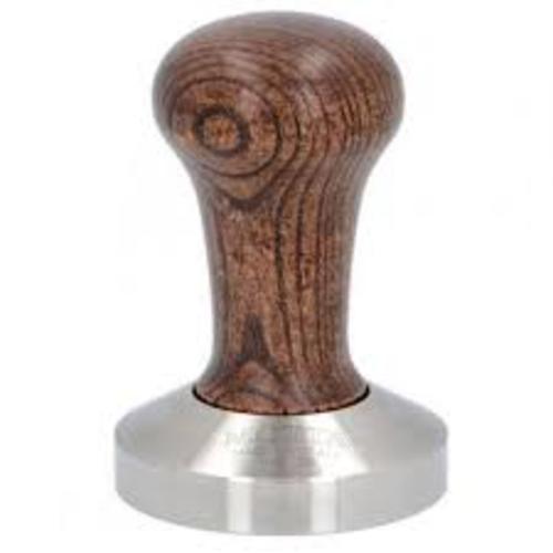 MOTTA - COFFEE TAMPER PLANE STAINLESS STEEL BASE WITH BROWN WOOD HANDLE 57 MM
